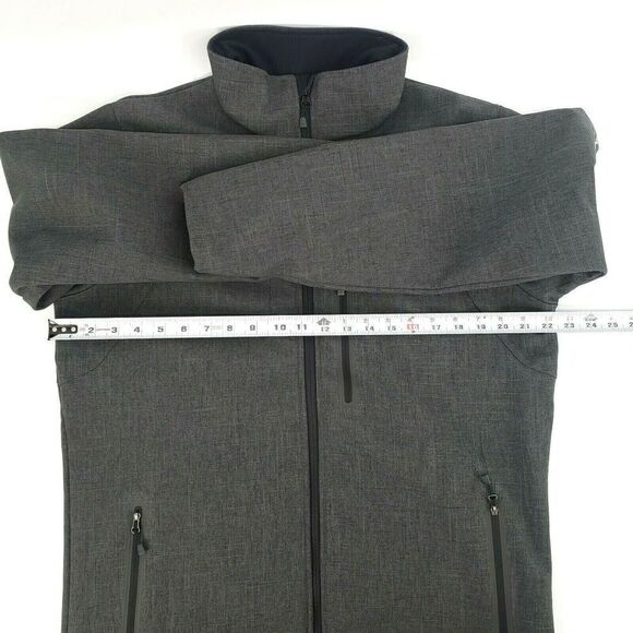 Columbia Mens Jacket Medium Water Repellent Gray Soft Shell Treasure Mountain - Picture 6 of 11